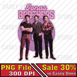 Jonas Brother Boy Band Pink Retro 90s Png, Music Band 2023 File Png, Music Tour 2023 Png, Retro Band 90s Tour Png, Music