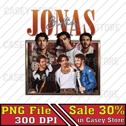 Jonas Brother Retro Music Concert 2023 Png, Boy Band 90s Tour Png, Five Albums 2023 File Png, Music Tour 2023 Png, Retro