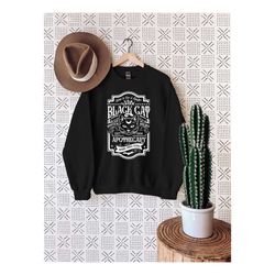 Mystical  Aesthetic Shirt, Black Cat Sweater, Apothecary Sweatshirt, Magic Sweatshirt, Halloween Witch Sweatshirt