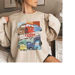 Vintage Disney Sweatshirt, Lightning McQueen and Friends Shirt, Retro Disney Car Sweatshirt, Cars Pixar Sweatshirt, Cars