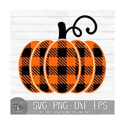 Plaid Pumpkin - Instant Digital Download - svg, png, dxf, and eps files included! Halloween, Fall, Autumn
