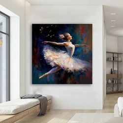 Dancer Pop Art,Ballerina Painting,Ballerina Wall Art, Ballerina Canvas Print, Ballerina Girl Painting