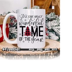 It'S The Most Wonderful Time Of The Year Svg, Png, Winter svg, Christmas shirt svg, Christmas words svg, Merry Christmas