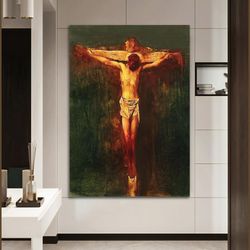 jesus canvas, jesus crucified, christian canvas painting, artistic jesus painting