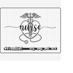Nurse Svg, Nurse Caduceus Symbol, Stethoscope Heart, rn svg, nurse png, nursing svg, nurse life svg, registered nurse, f