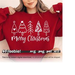 Merry Christmas Tree Svg Png Pdf, Christmas shirt svg, Christmas words svg, Funny Christmas SVG, Christmas Sublimation,