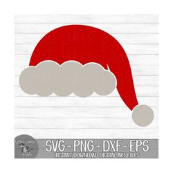 santa hat - instant digital download - svg, png, dxf, and eps files included! christmas, santa clause, santa's hat