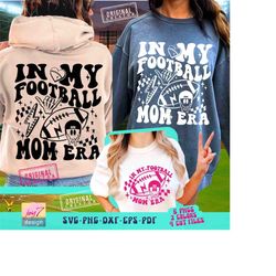 In My Football Mom Era SVG PNG Game Day Mom Funny Football Mom Svg Mom Life Aesthetic Front Back Svg Football Cut File S