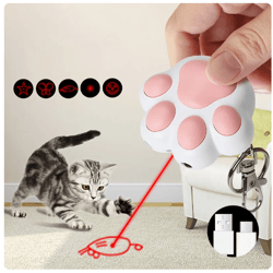 Pet Cat Toys Pet Laser Toy for Cats Interactive Funny Kitten Training Laser Toy Usb Rechargeable Multifunctional Cat Acc