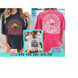 Sunkissed SVG PNG Retro Summer Svg Summer shirt Svg Retro Beach Svg Trendy Summer Png Sunshine Svg Aesthetic Summer Boho