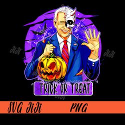 Trick Or Treat Halloween PNG, Joe Biden Pumpkin Halloween PNG, Biden Halloween PNG