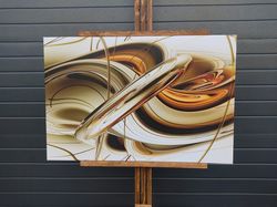 Abstract Orange White Lines Wall Art Painting The Picture Print On Canvas Abstract Pictures For Home Decor Decoration Gi