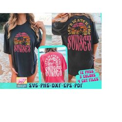 Lets Watch The Sunset SVG PNG Retro Summer Svg Summer vacation Svg Boho Summer Png Tropical Shirt Svg Beach vibes Svg Su