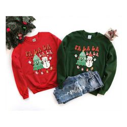 Christmas Sweatshirt, Fa La La La La Sweatshirt, Xmas Sweater, Christmas Holiday Hoodie, Christmas Graphic Crewneck