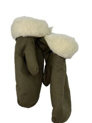 Mittens gloves winter warm made of natural sheep fur handmade