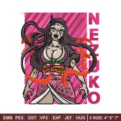 Nezuko demon embroidery design, Nezuko embroidery, Anime design, Embroidery shirt, Embroidery file, Digital download