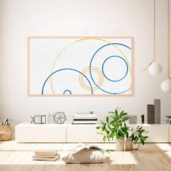 Samsung frame tv art Abstract Watercolor Circles TV wall art Abstract modern paint wall art Digital Art