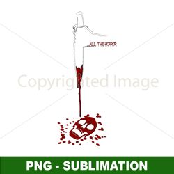 all the horror - knife logo - high-quality png digital download file for sublimation