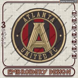 Atlanta United FC embroidery design, MLS Logo Embroidery Files, MLS Atlanta United FC, Machine Embroidery Pattern