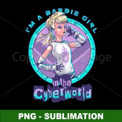 barbie sublimation png - digital download file - glam up your cyberworld creations