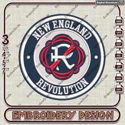 New England Revolution embroidery design, MLS Logo Embroidery Files, MLS Revolution logo, Machine Embroidery Pattern