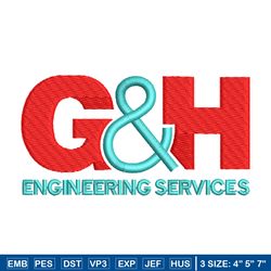 H&G Engineering Logo embroidery design, logo embroidery, logo design, Embroidery file, logo shirt, Instant download.