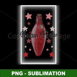 hocus pocus potion bottle - red star sublimation png - enchant halloween with mystical design