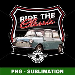 BMC Mini 1959 - Classic Car Sublimation PNG Download - Ride the Iconic Beauty