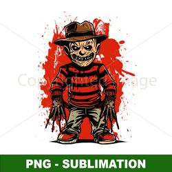 Freddy Krueger Nightmare - Horrifying PNG - Perfect for Sublimation