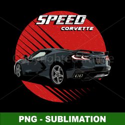 Chevrolet Corvette Sublimation PNG Digital Download - High-Performance Speed Art for Sport Car Enthusiasts
