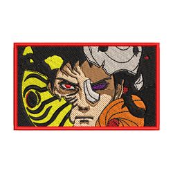 Obito mask  broken embroidery design, Naruto embroidery, embroidery file, anime design, anime shirt, Digital download