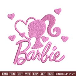 barbie pink embroidery design, barbie embroidery, embroidery file, embroidery shirt, emb design, digital download
