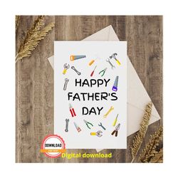 Father's Day Card,Printable Father's Day Card,Digital Download Card for Dad,Instant Download,Greeting Card,PDF,Card Idea
