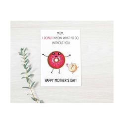 Mother's Day Card, Donut Mother's Day Card, Cute Mother's Day Card, Funny Mother's Day Card, Pun Mother's Day Card , Car