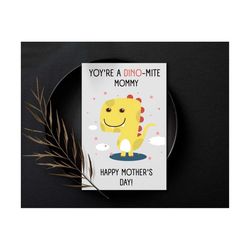 Mother's Day card from kid|toddler|baby|kids, Dinosaur mother's day card, Happy mother's day cute ,mothers day card, kid
