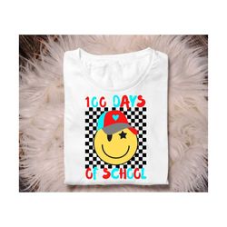 100 Days Of School For Kid Shirt SVG, Groovy Smile, 100 Days Of School, Boy Girl Shirt, SVG Download, School Sublimation