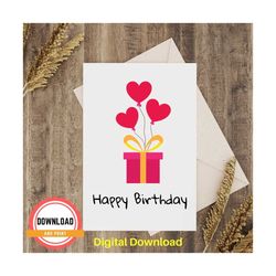 Happy Birthday Balloon Gif | Digital download | Instant Download