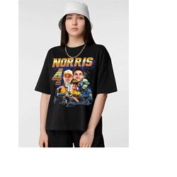 Lando Norris Vintage Washed Shirt,Lando Norris Shirt,Formula Racing F1 Homage Graphic Unisex Tshirt,Driver Racing Champi