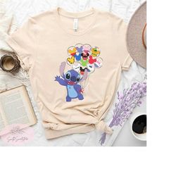 Stitch Balloon Shirt, Lilo And Stitch Shirt, Disney Balloon Shirt, Disney Stitch Shirt, Lilo and Stitch Balloons Shirt,