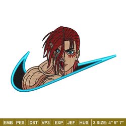 Eren titan nike embroidery design, Aot embroidery, Nike design, Embroidery shirt, Embroidery file, Digital download