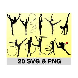 Gymnastics girl svg cut file. Cgym 20. Personal and commercial use.