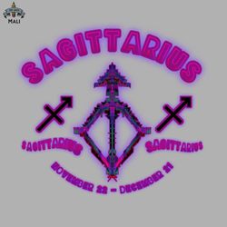 Sagittarius 2a Eggplant Sublimation PNG Download