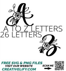 Monogram Bundle,12 Monogram Alphabets,Digital Download for Cricut, Silhouette,individual letter svg/dxf/png files,Capita