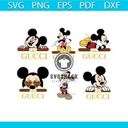 Gucci Logo Bundle Svg, Brand Svg, Gucci Svg, Mikcey Mouse Svg, Minnie Mouse Svg, Gucci Logo Svg, Fashion Logo Svg, Famou