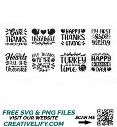 Thanksgiving SVG Bundle , Fall Svg, Thankful Svg, Pumpkin svg, Turkey svg, Gobble SVG, Thanksgiving shirt svg, Thankful