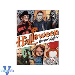 Retro Halloween Horror Nights PNG Sublimation File