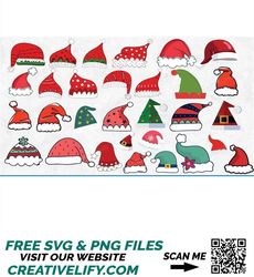 christmas hat png bundle,santa hat svg bundle, christmas hat png bundle, elf hat png,christmas hat clipart, christmas cl