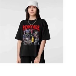 Pennywise Clown Vintage Shirt, Pennywise Horror Sweatshirt, Pennywise Sweatshirt, Killer Clown, Halloween Clown, Spooky