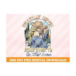 Hillbilly Hippie Cowgirl Png, Desert Cactus Png, Cowgirl png, Retro Cowgirl png, Western Cowgirl png, Sublimation Design