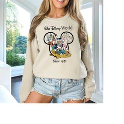 Retro Mickey And Friends Disneyworld Est 1971 Sweatshirt, Disneyworld Shirt, 2023 Family Vacation Shirt, Magic Kingdom,